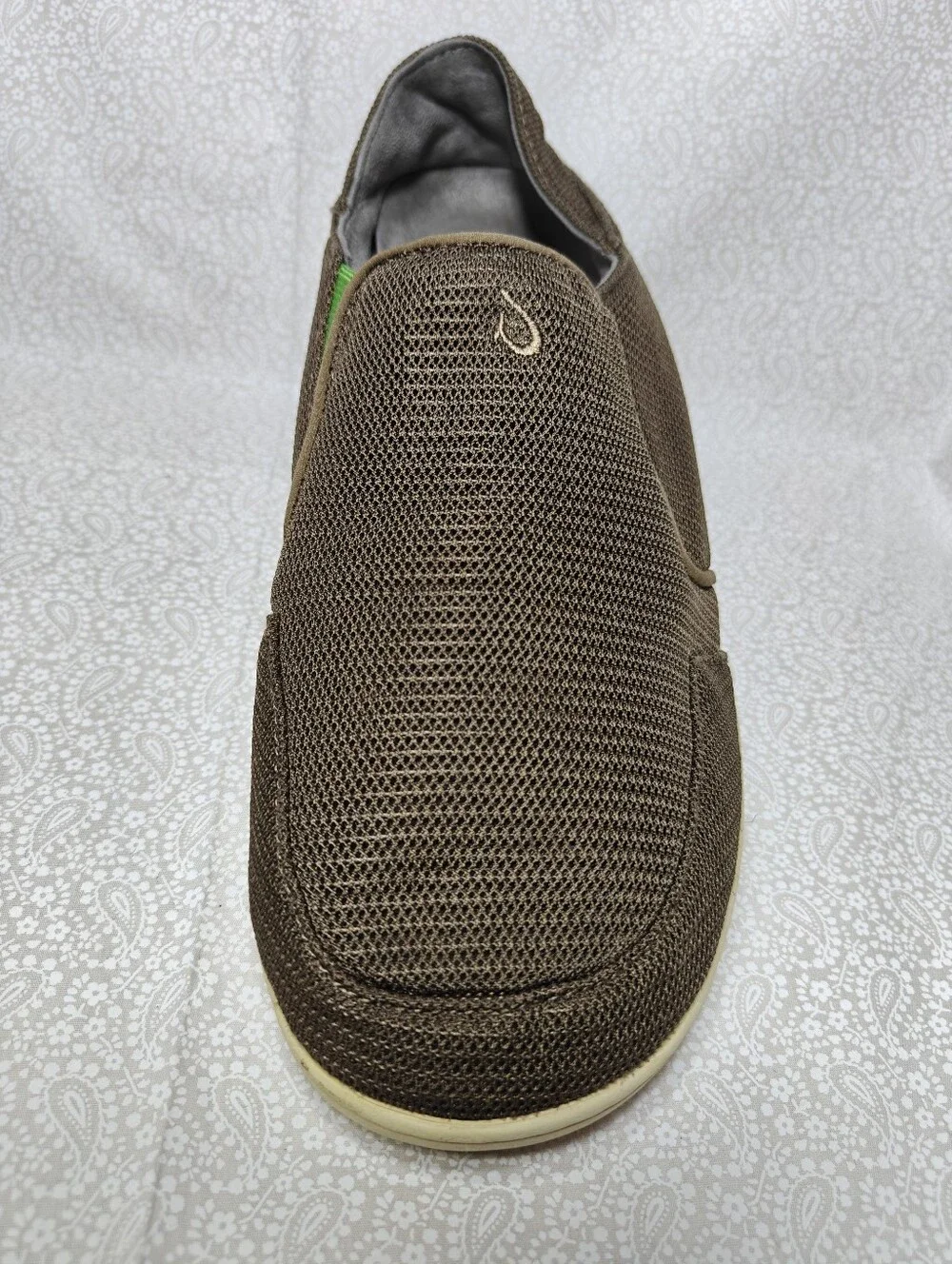 Olukai Men's Nohea Mesh Slip On Casual Shoes Metallic Brown Green Size 10.5